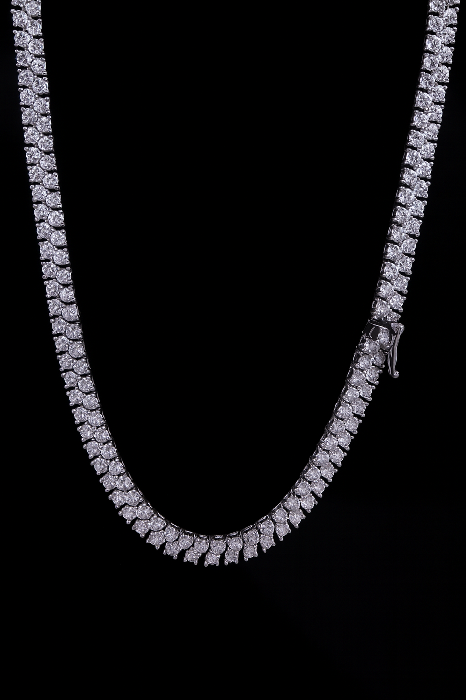 ELVORO 5MM RHODIUM MOISSANITE ICED OUT CHAIN  |  995441