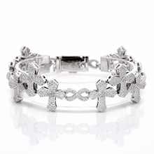 963951 | CZ Brass  Rhodium Bracelet