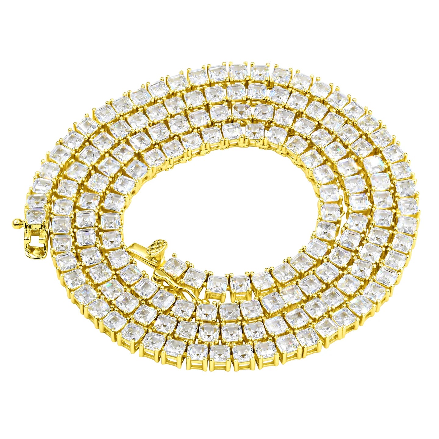 9312182 | Steel Tennis Moissanite Gold Chain