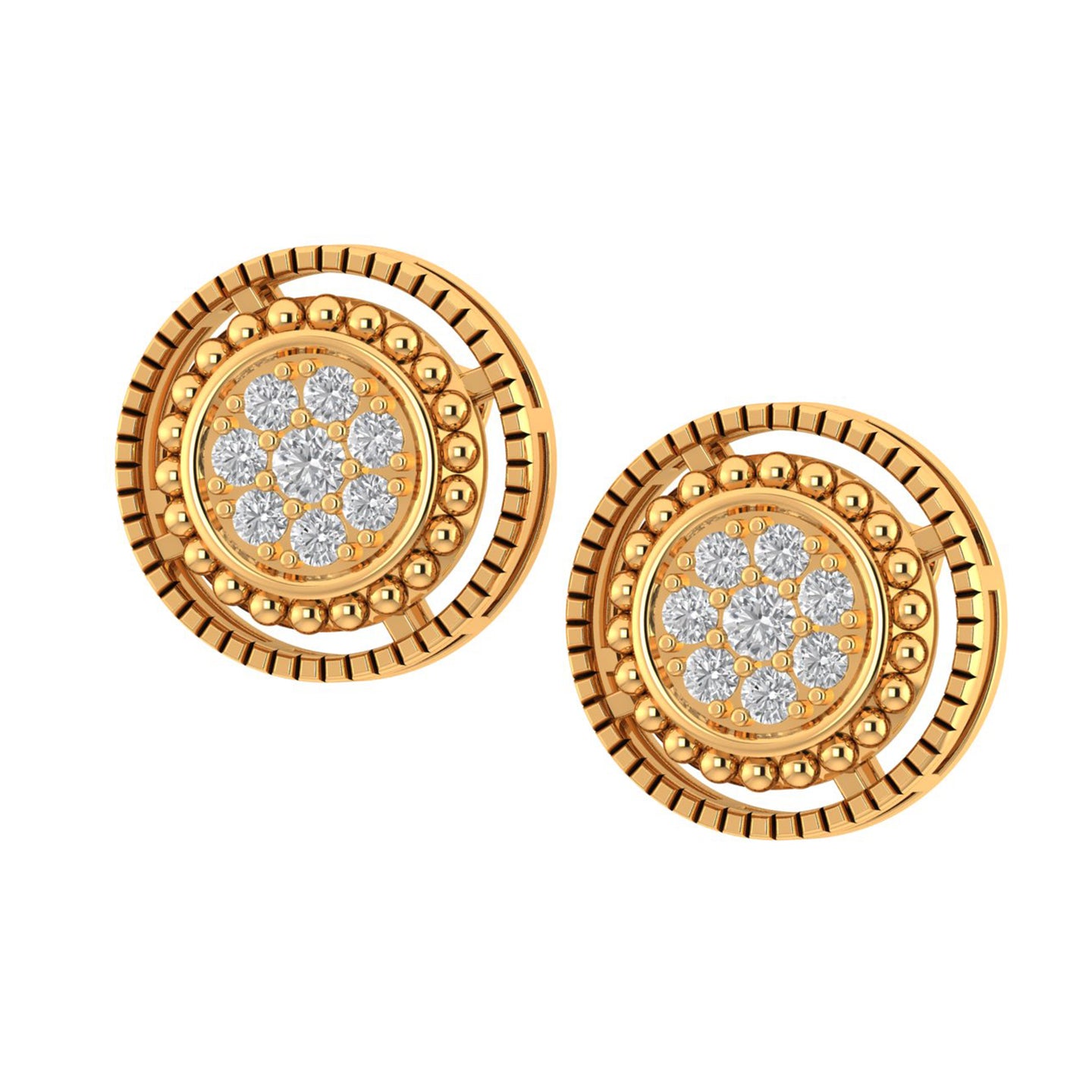 FRISKY 10K GOLD MOISSANITE EARRINGS I 980112