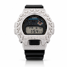 590281 | Brass Moissanite G-Shock Rhodium Watch