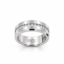 9312821 | Steel Moissanite Rhodium Ring