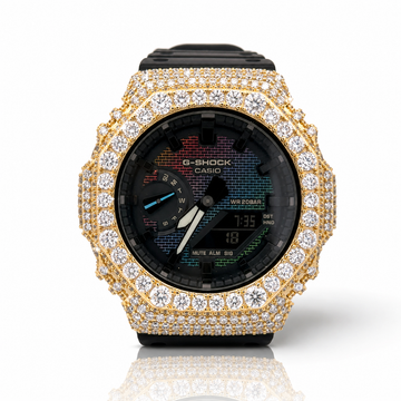 590252 | Brass Moissanite G-Shock Gold Watch