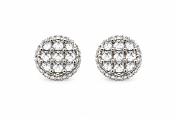 9100391 | 0.87 CTW Brass Moissanite Rhodium Earring