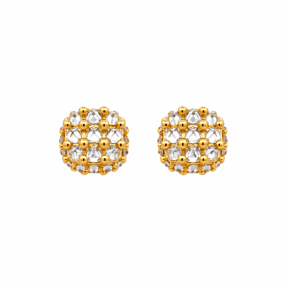 9100432 | 0.65 CTW Brass Moissanite Gold Earring