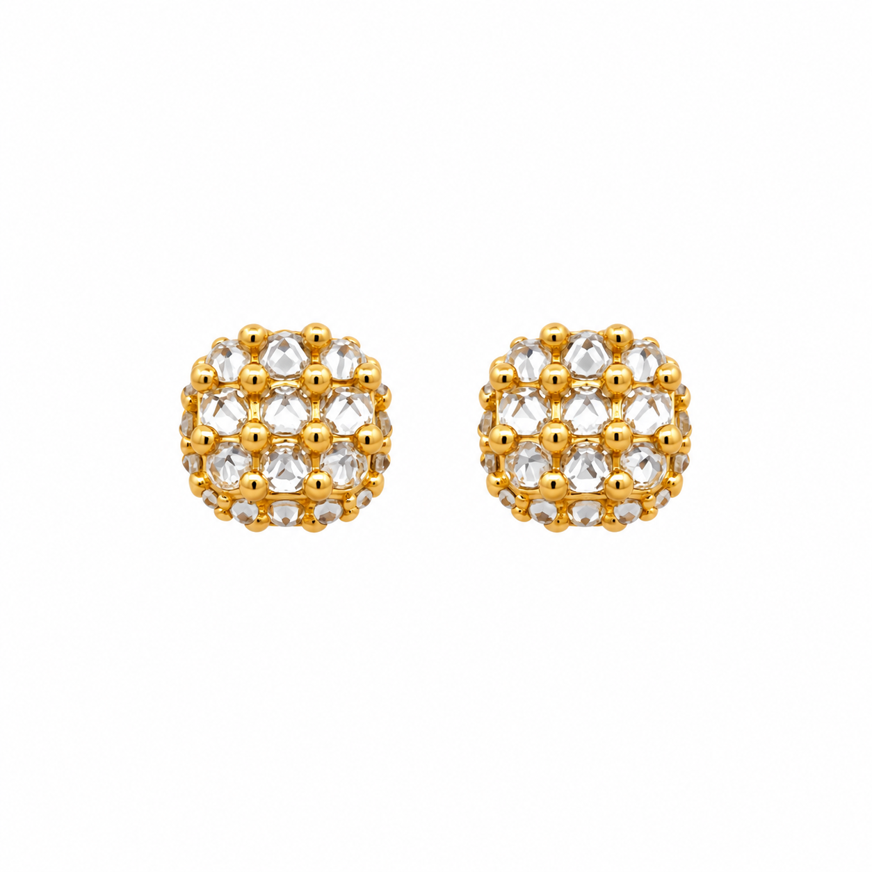 9100432 | 0.65 CTW Brass Moissanite Gold Earring