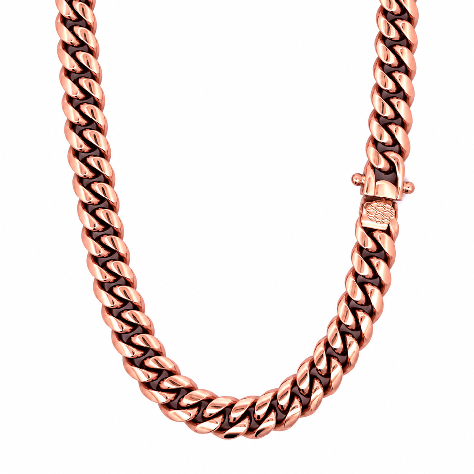 9310185 | 8mm Steel Rose Gold Chain