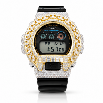 5902842 | Brass Moissanite G-Shock Two Tone Gold Watch