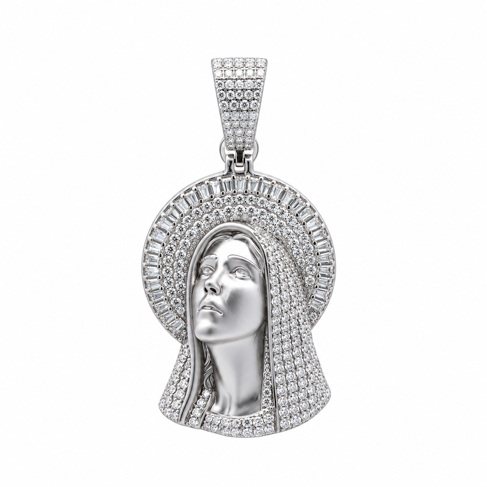 9912281 | 3.20 CTW 925 Silver Moissanite Rhodium Pendant