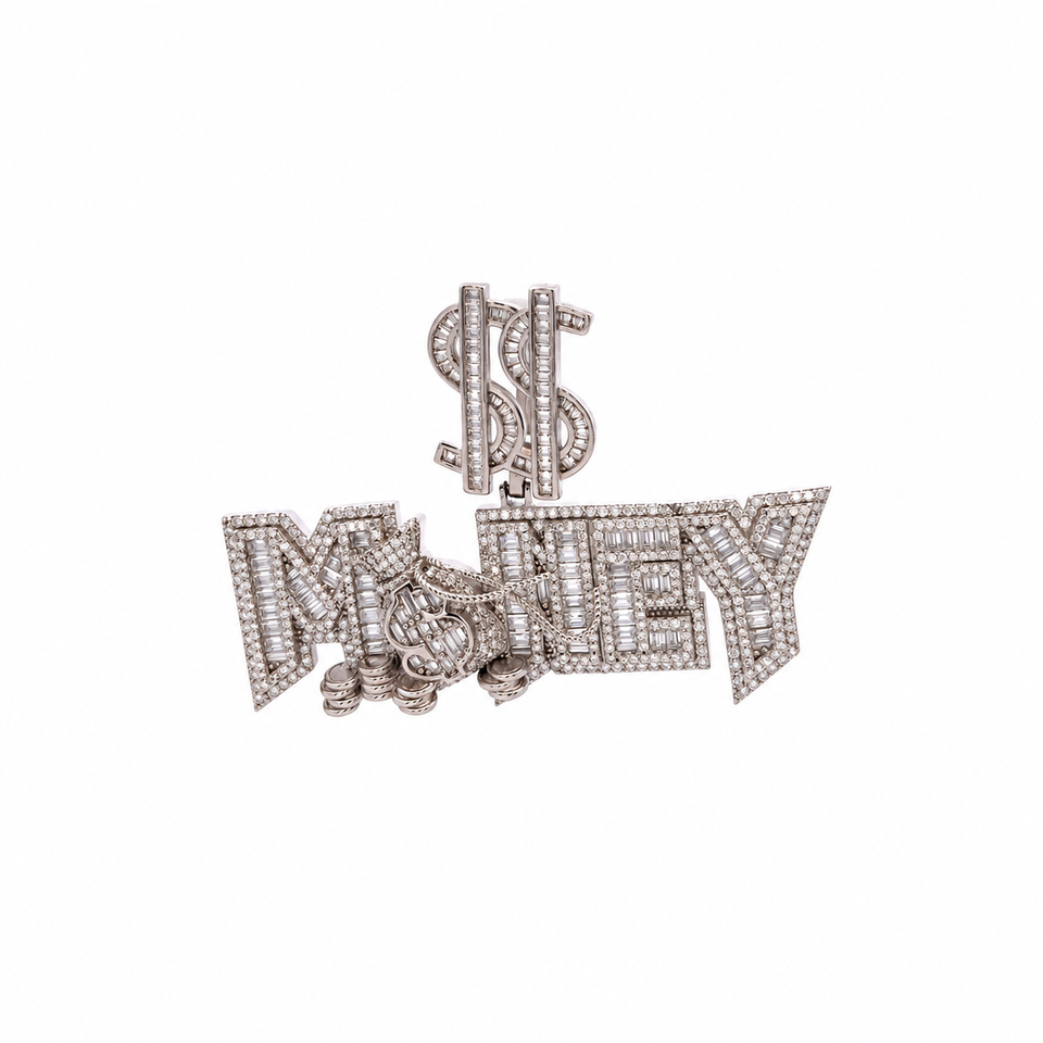 998431 | 925 Moissanite Rhodium Pendant