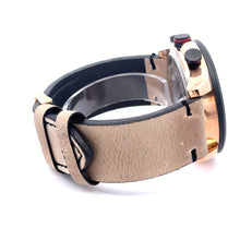 ENTHRAL CURREN BLACK LEATHER ICED OUT WATCH I 541063
