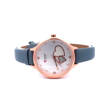 LUMO CURREN GREY LEATHER ICED OUT LADIES WATCH I 5413632