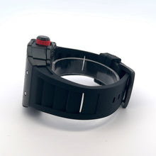 REVELAR CURREN BLACK LEATHER ICED OUT WATCH I 541563