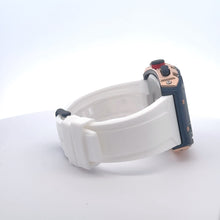 EXUBER CURREN WHITE LEATHER ICED OUT WATCH I 5415811