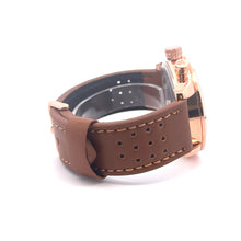 SOLIVRA CURREN BROWN LEATHER ICED OUT WATCH I 5415929
