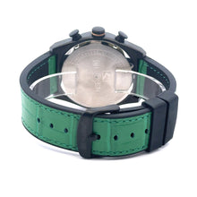 ASTRAESOUS CURREN GREEN LEATHER ICED OUT WATCH I 5416322