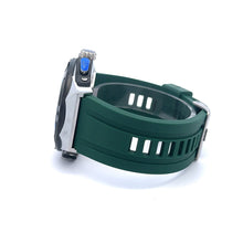 VERVA CURREN GREEN LEATHER ICED OUT WATCH I 5416622