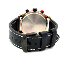 TIVREL LEATHER BLACK ICED OUT MENS WATCH I 541733