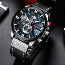 TIVREL LEATHER BLACK ICED OUT MENS WATCH I 541737