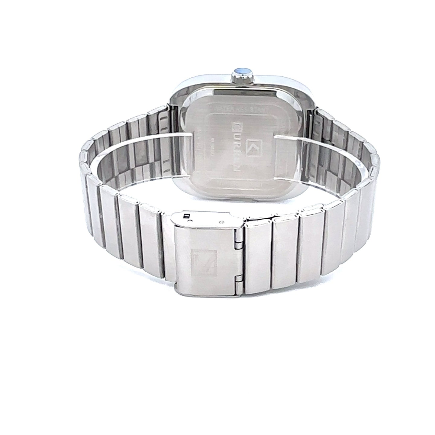 EVOCATIVE METAL BACK RHODIUM CURREN ICED OUT WATCH I 551631