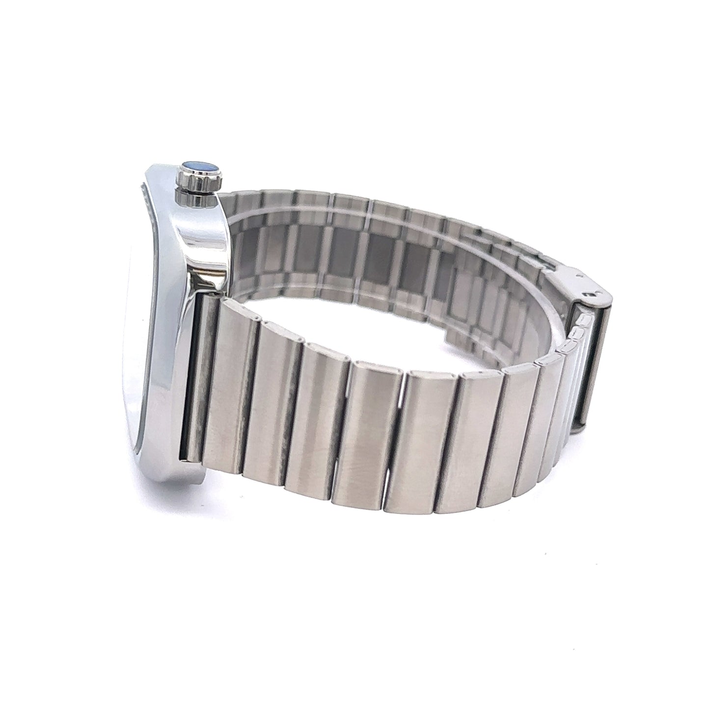 EVOCATIVE METAL BACK RHODIUM GREEN CURREN ICED OUT WATCH I 5516322