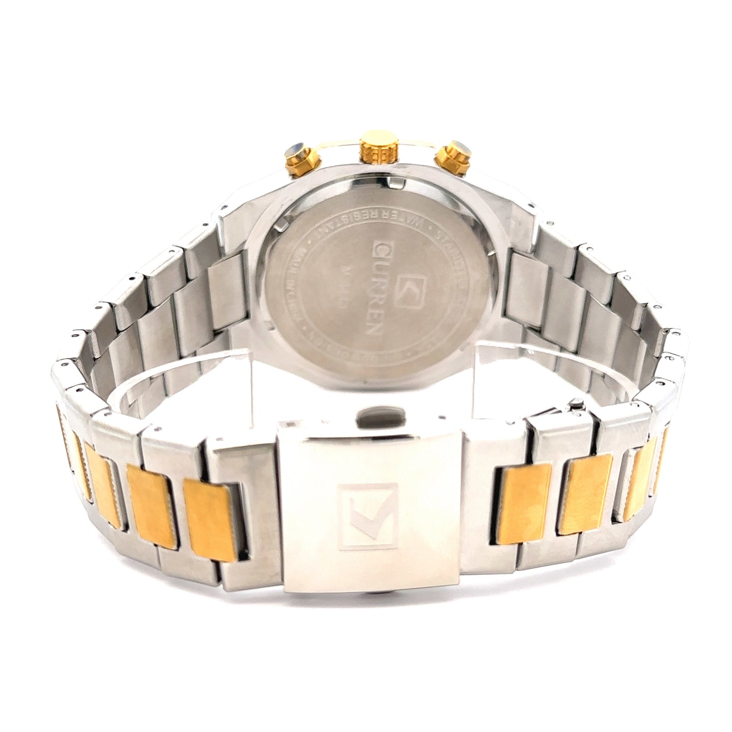 KELPAI METAL BACK TWO TONE GREEN CURREN ICED OUT MENS WATCH I 5516442