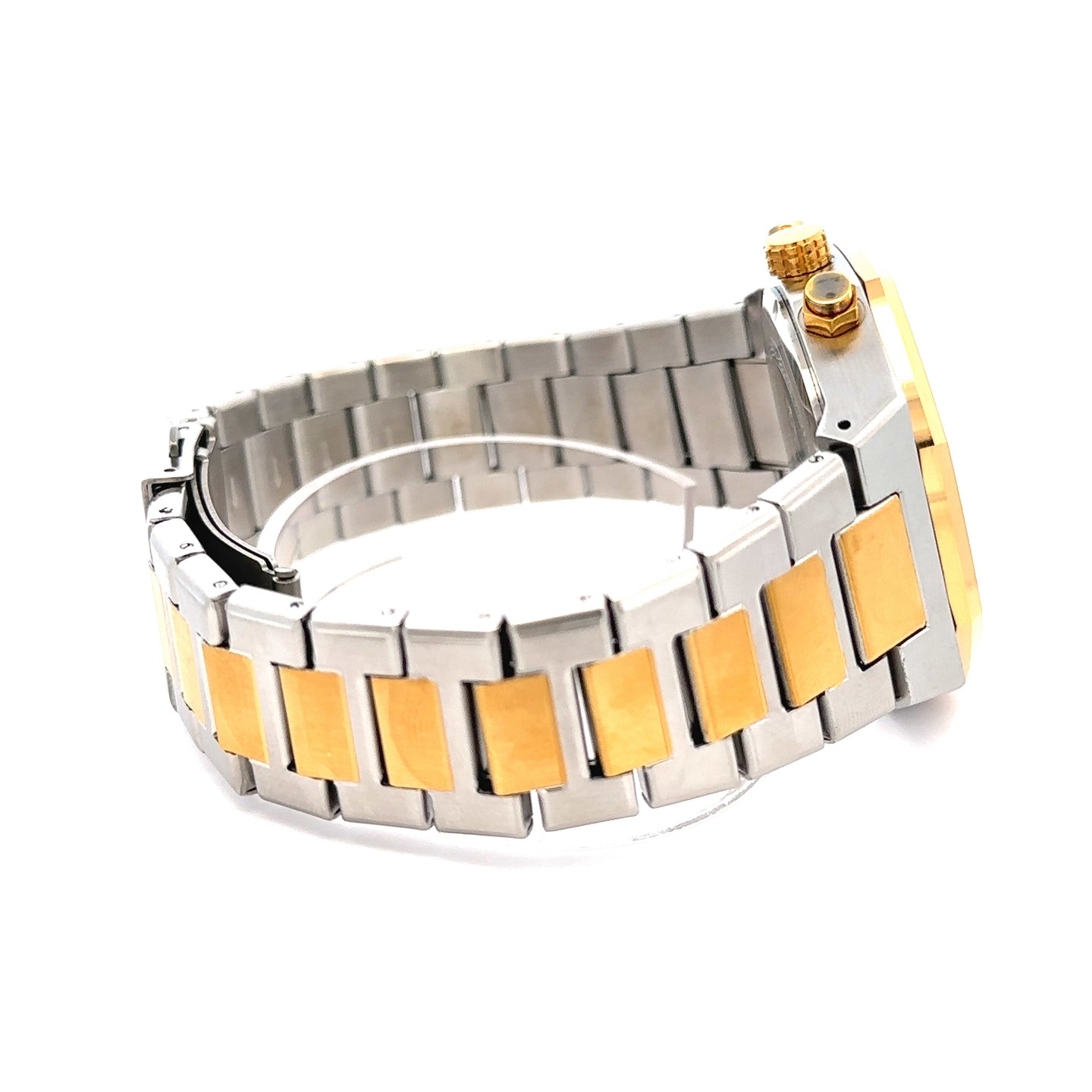 KELPAI METAL BACK TWO TONE GREEN CURREN ICED OUT MENS WATCH I 5516442