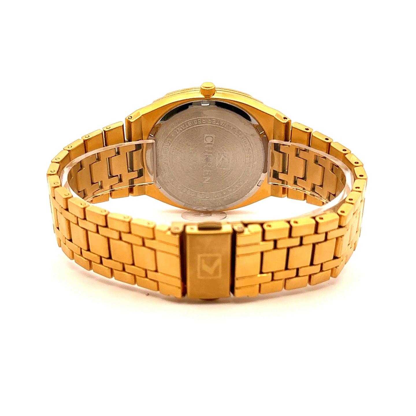 OBFUSCATE METAL BACK GOLD GREEN CURREN ICED OUT WATCH I 5516522
