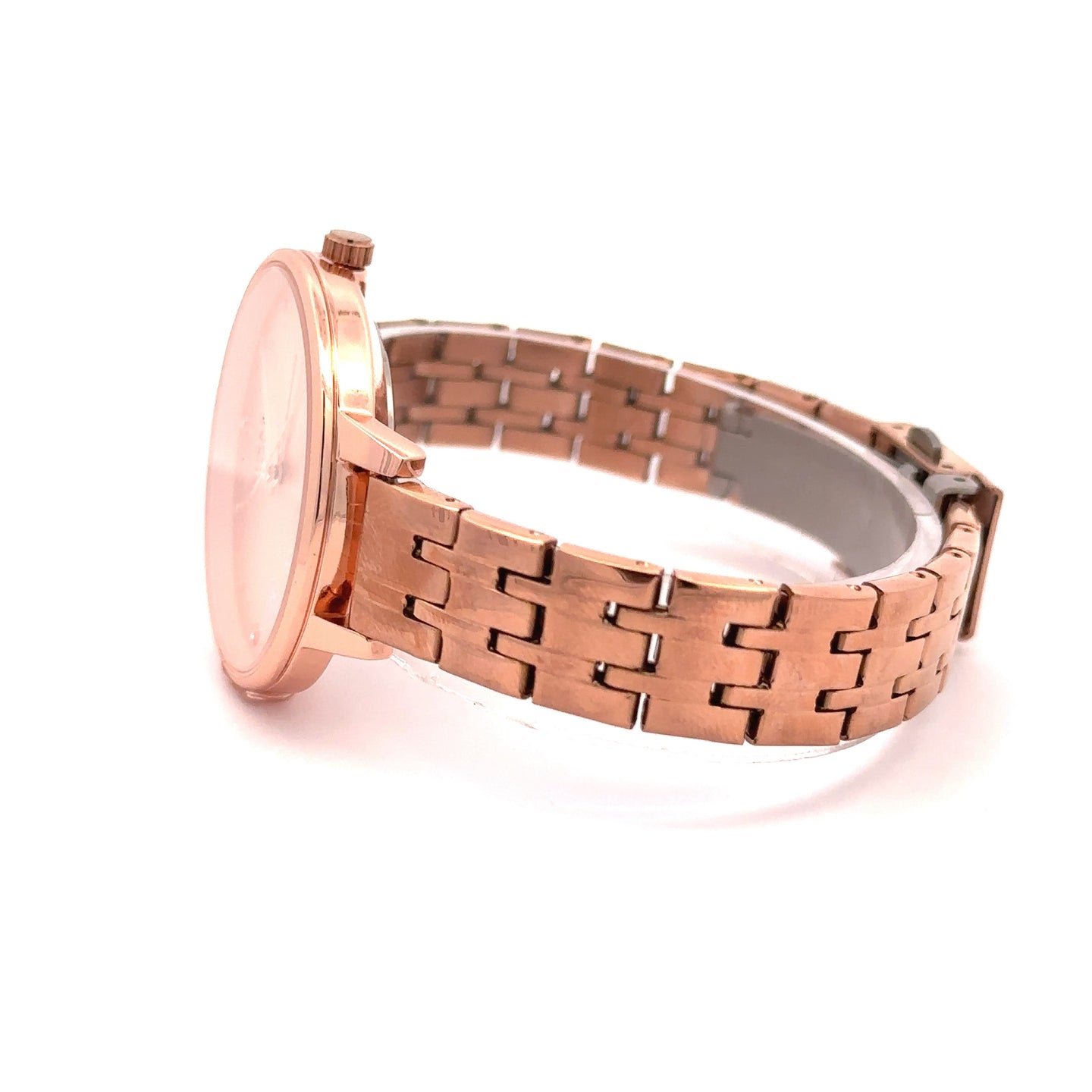 QUIN METAL BACK ROSE GOLD STAINLESS ICED OUT LADIES WATCH I 551665