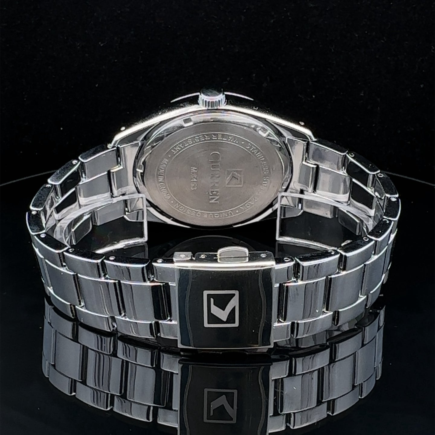 SOLACE METAL BACK STAINLESS ICED OUT MENS WATCH I 5517122