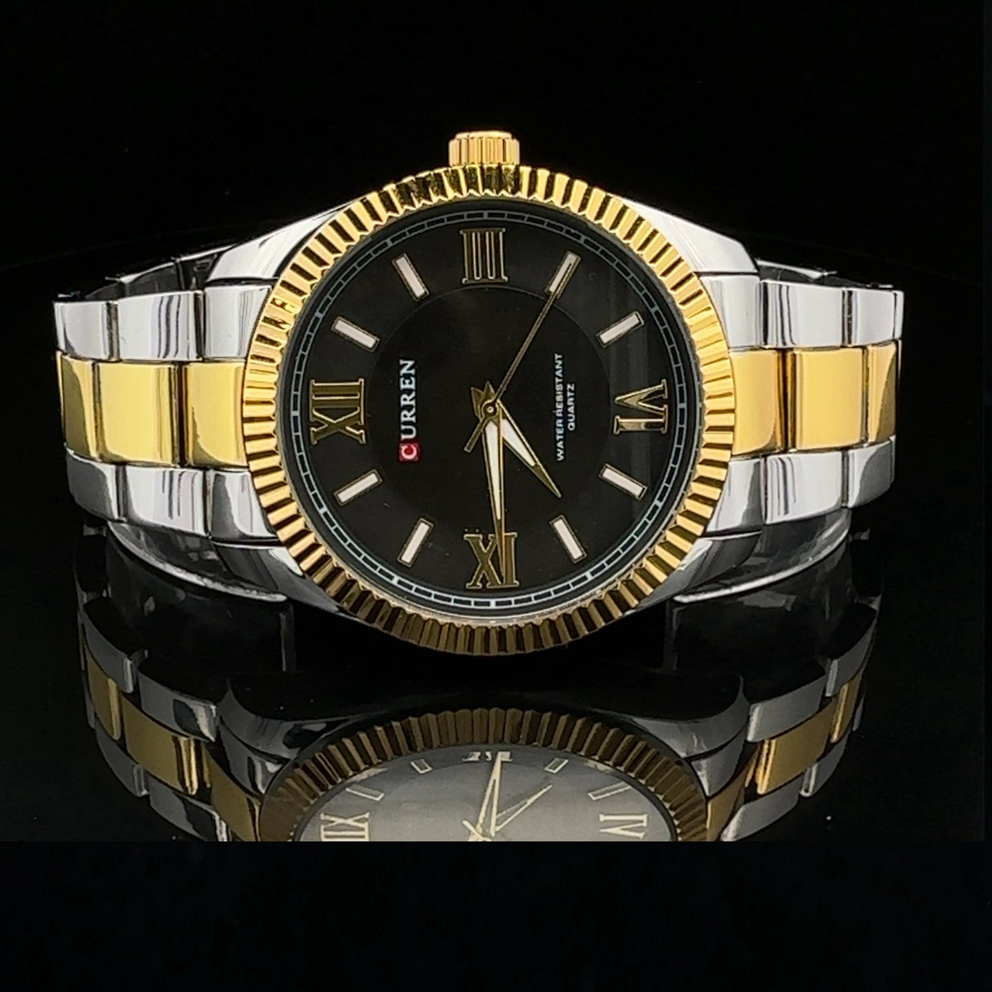 SERENDIPITY METAL BACK CURREN ICED OUT MENS WATCH I 551718