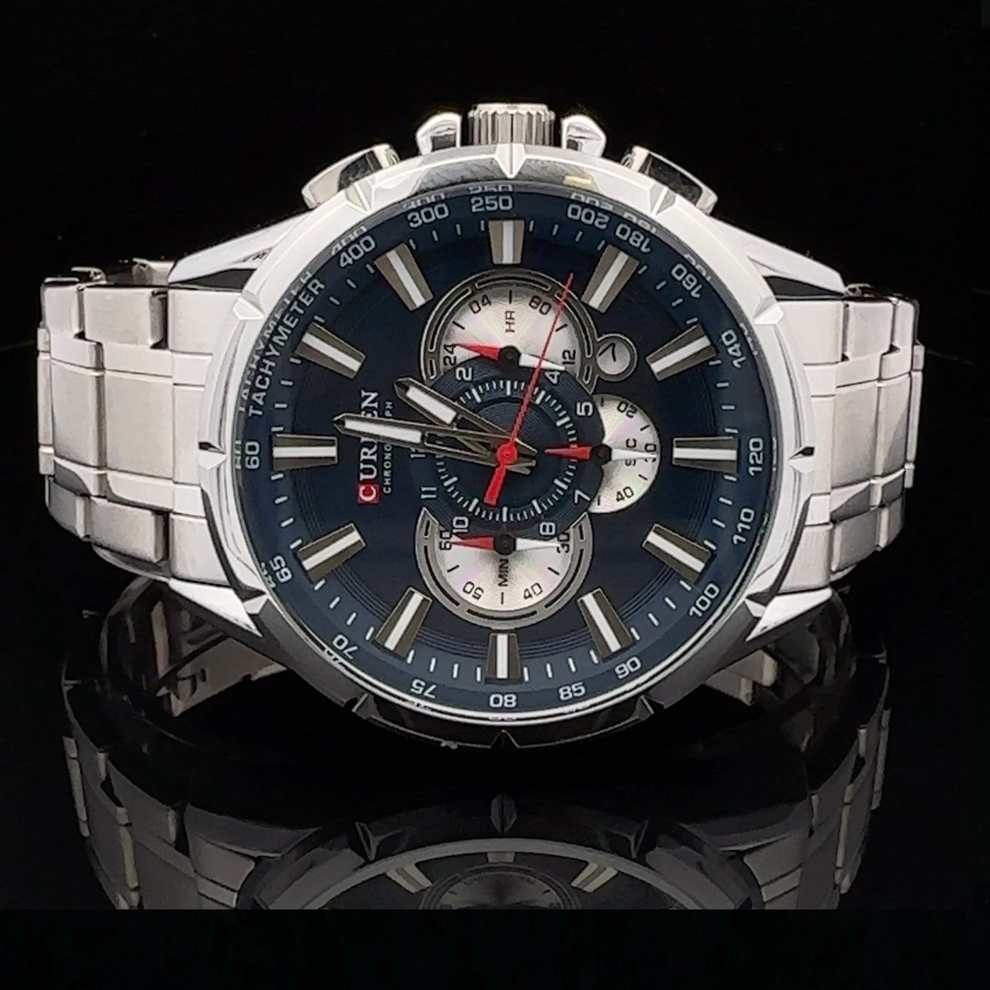 LUMINESCE METAL BACK CURREN ICED OUT MENS WATCH I 5517213