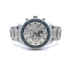 QUIXOTIC METAL BACK RHODIUM STAINLESS ICED OUT WATCH I 551741