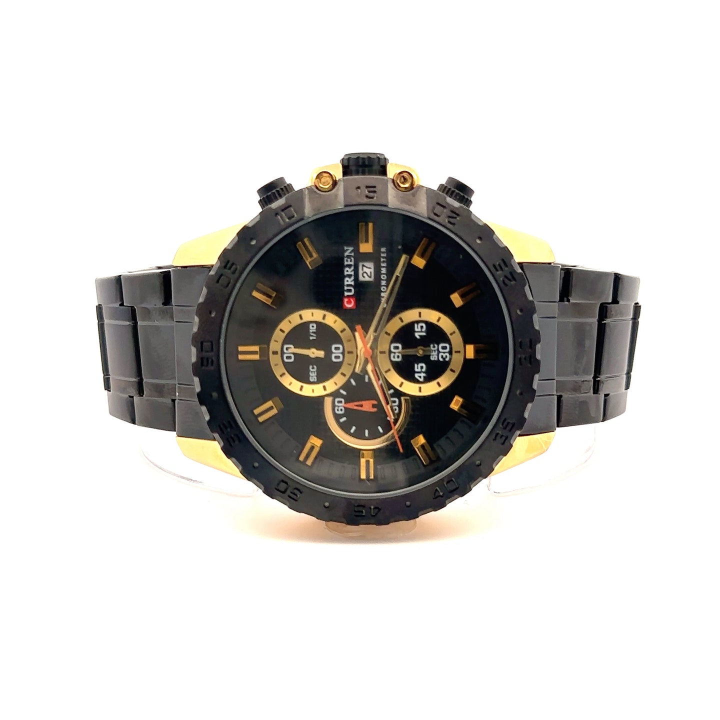 AUREATED METAL BACK BLACK CURREN ICED OUT WATCH I 551773