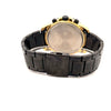 AUREATED METAL BACK BLACK STAINLESS ICED OUT WATCH I 551773