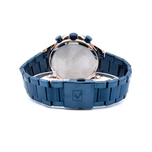 SOLIVAGANT METAL BACK BLUE STAINLESS ICED OUT WATCH I 5517813