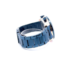 SOLIVAGANT METAL BACK BLUE STAINLESS ICED OUT WATCH I 5517813