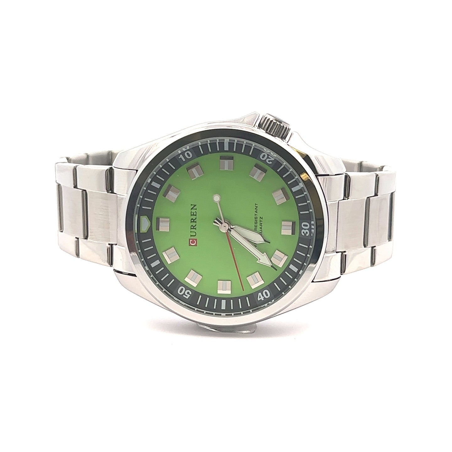 VESTIGE METAL BACK GREEN CURREN ICED OUT WATCH I 5517922
