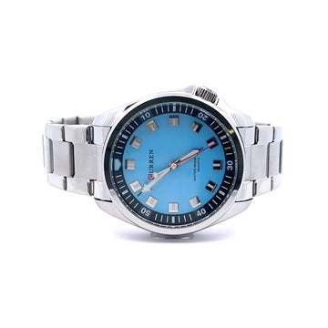 VESTIGE METAL BACK BLUE STAINLESS ICED OUT WATCH I 5517913