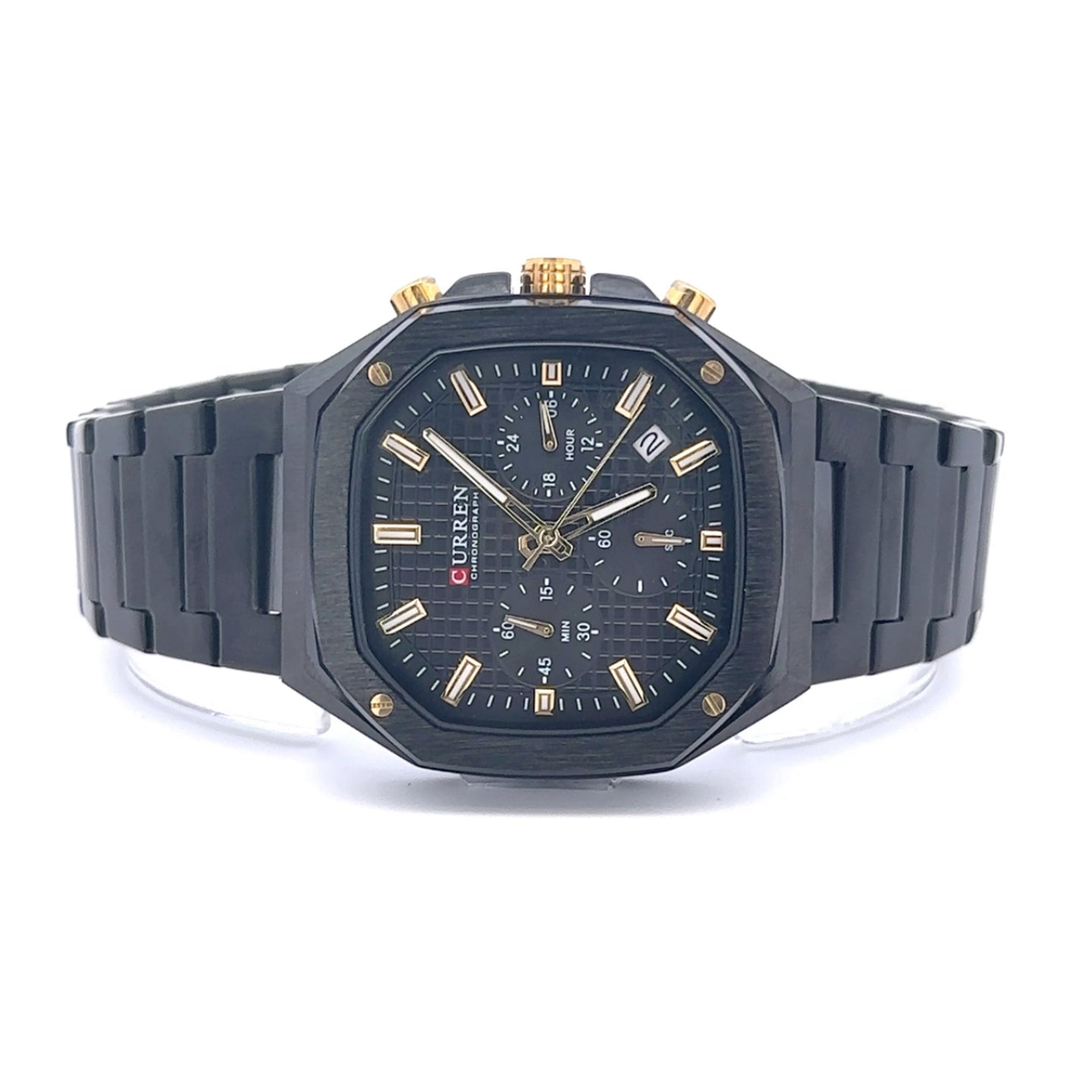 VELICHOR METAL BACK BLACK CURREN ICED OUT WATCH I 551823