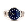 TREZIK METAL SILVER BLUE STAINLESS ICED OUT MENS WATCH I 5518413