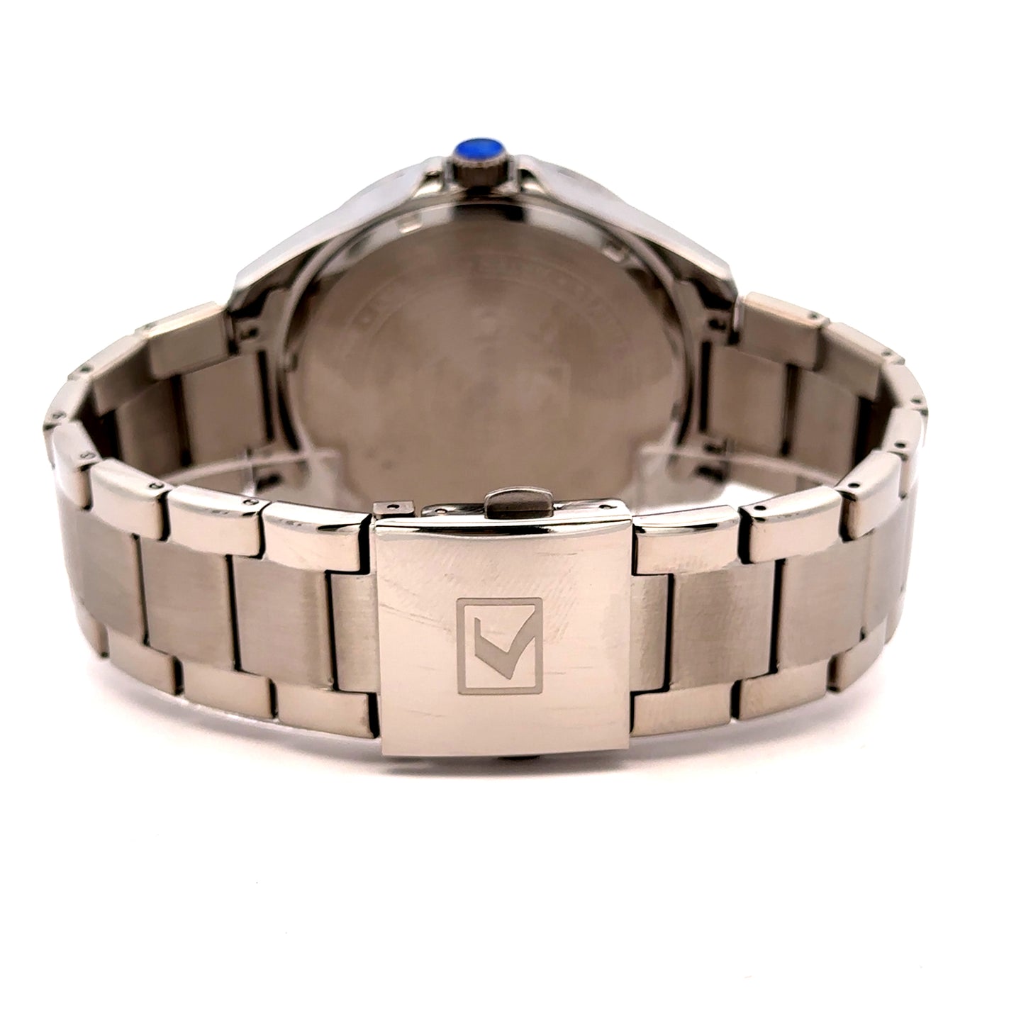 TREZIK METAL SILVER BLUE CURREN ICED OUT MENS WATCH I 5518413