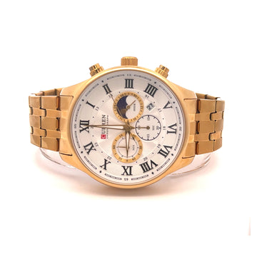KAIREN METAL GOLD CURREN ICED OUT MENS WATCH I 551852