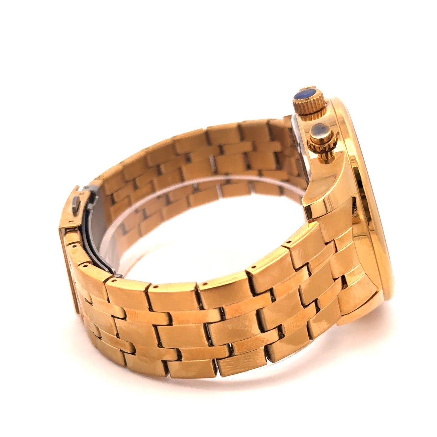 KAIREN METAL GOLD CURREN ICED OUT MENS WATCH I 551852