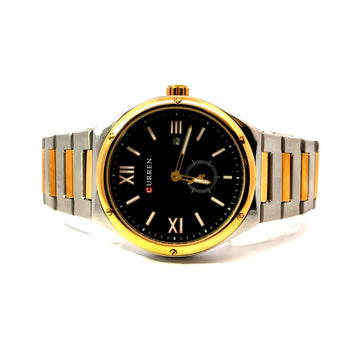 VAELRIC METAL SILVER BLACK CURREN ICED OUT MENS WATCH I 551877