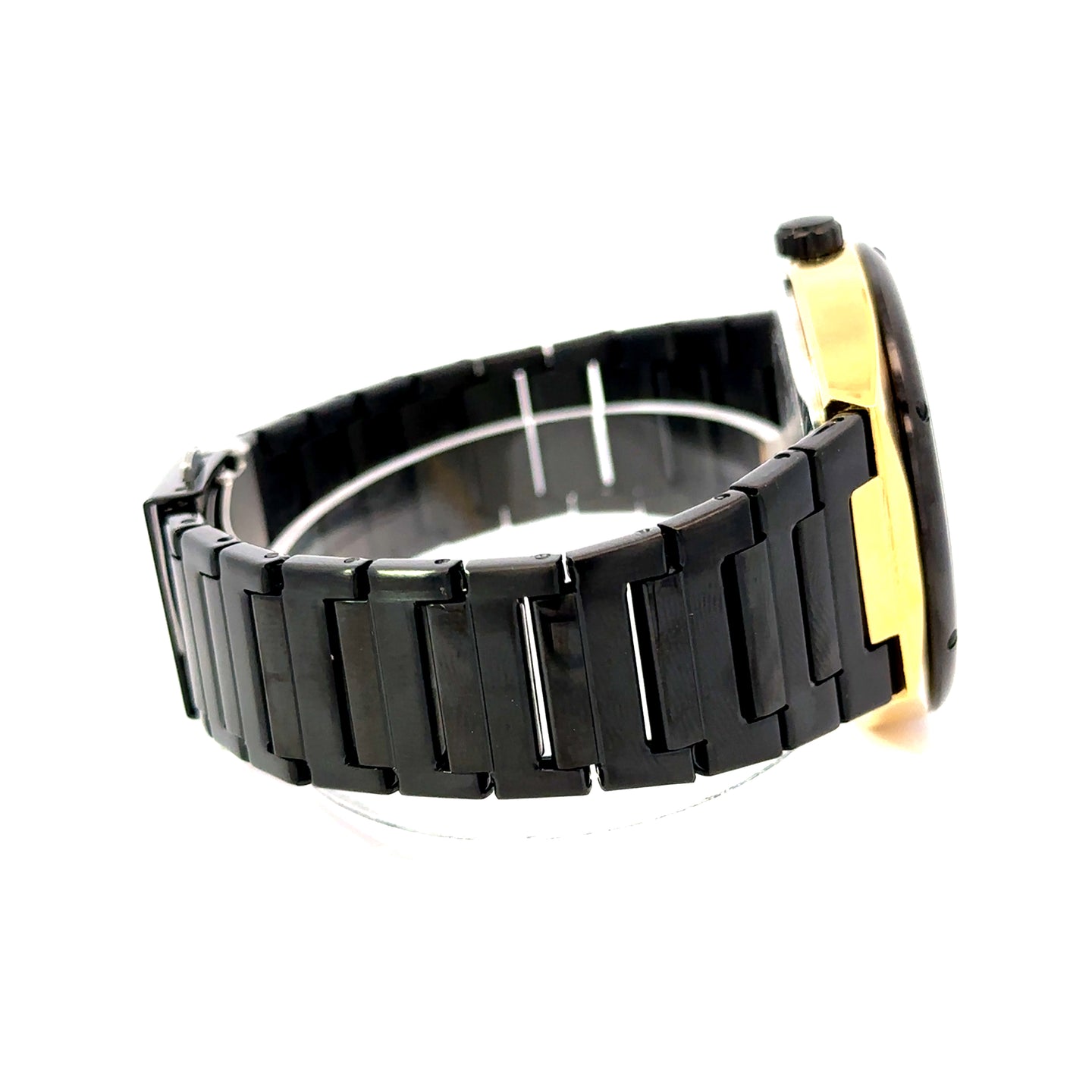 VAELRIC METAL GOLD BLACK CURREN ICED OUT MENS WATCH I 551878