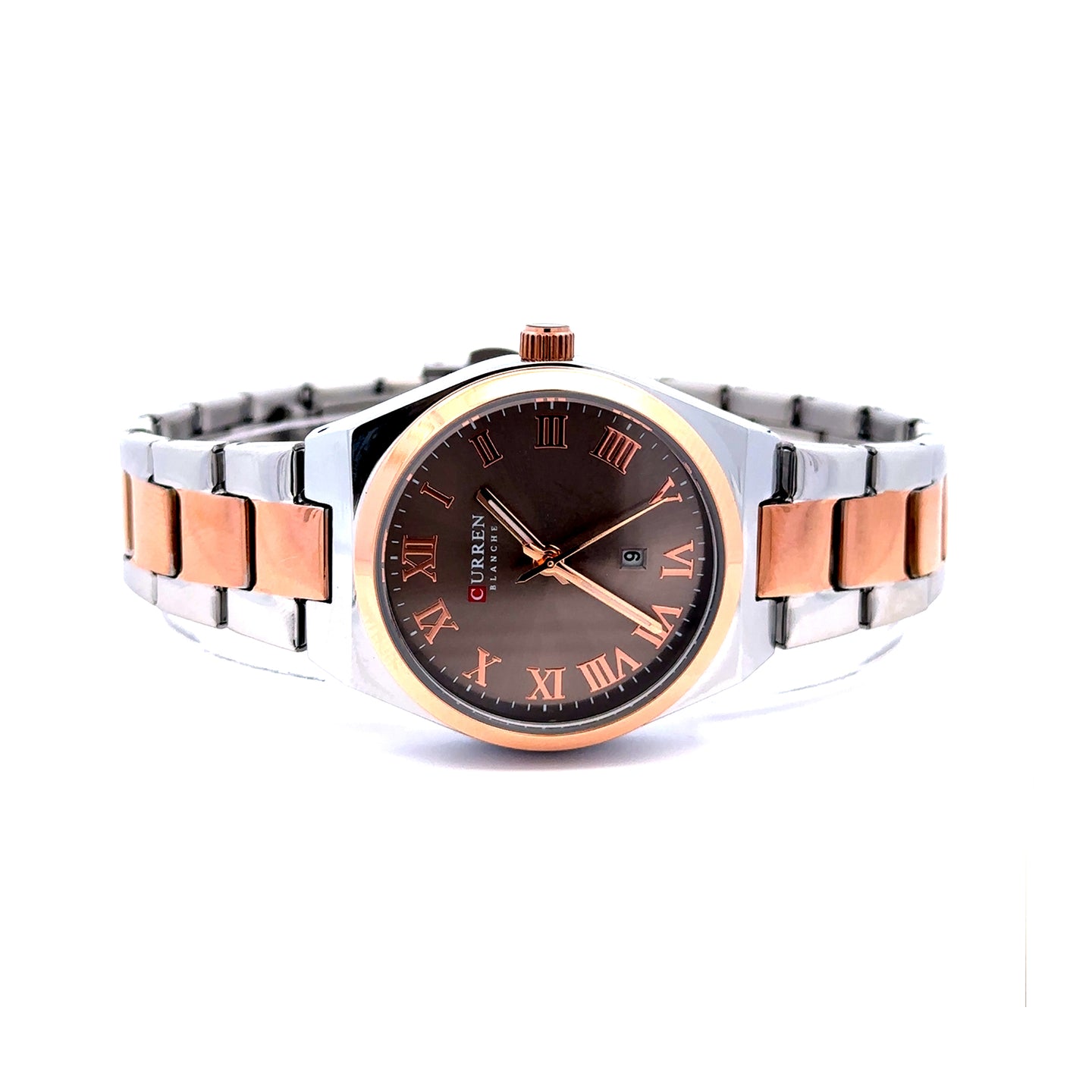 ELTHAR ALLOY TT ROSE GOLD STAINLESS ICED OUT MENS WATCH I 5519129