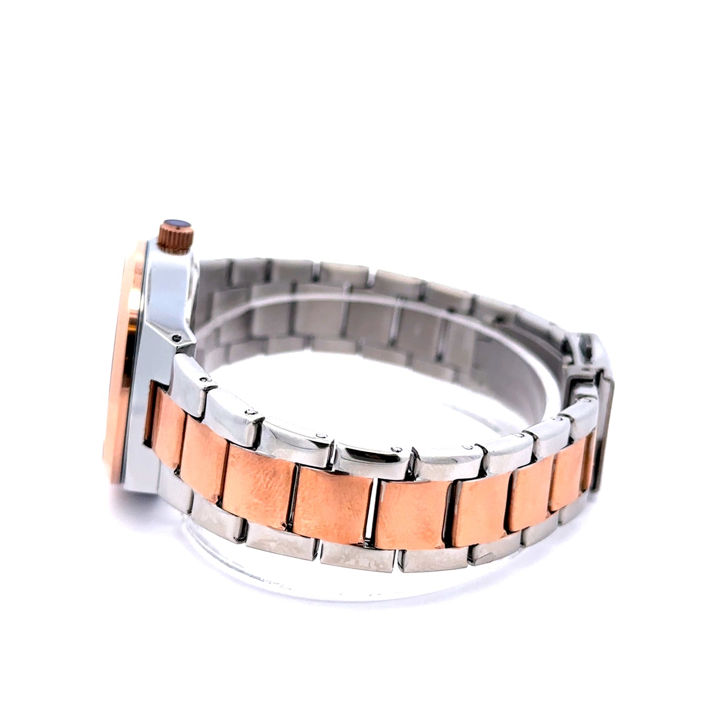 ELTHAR ALLOY TT ROSE GOLD STAINLESS ICED OUT MENS WATCH I 5519129