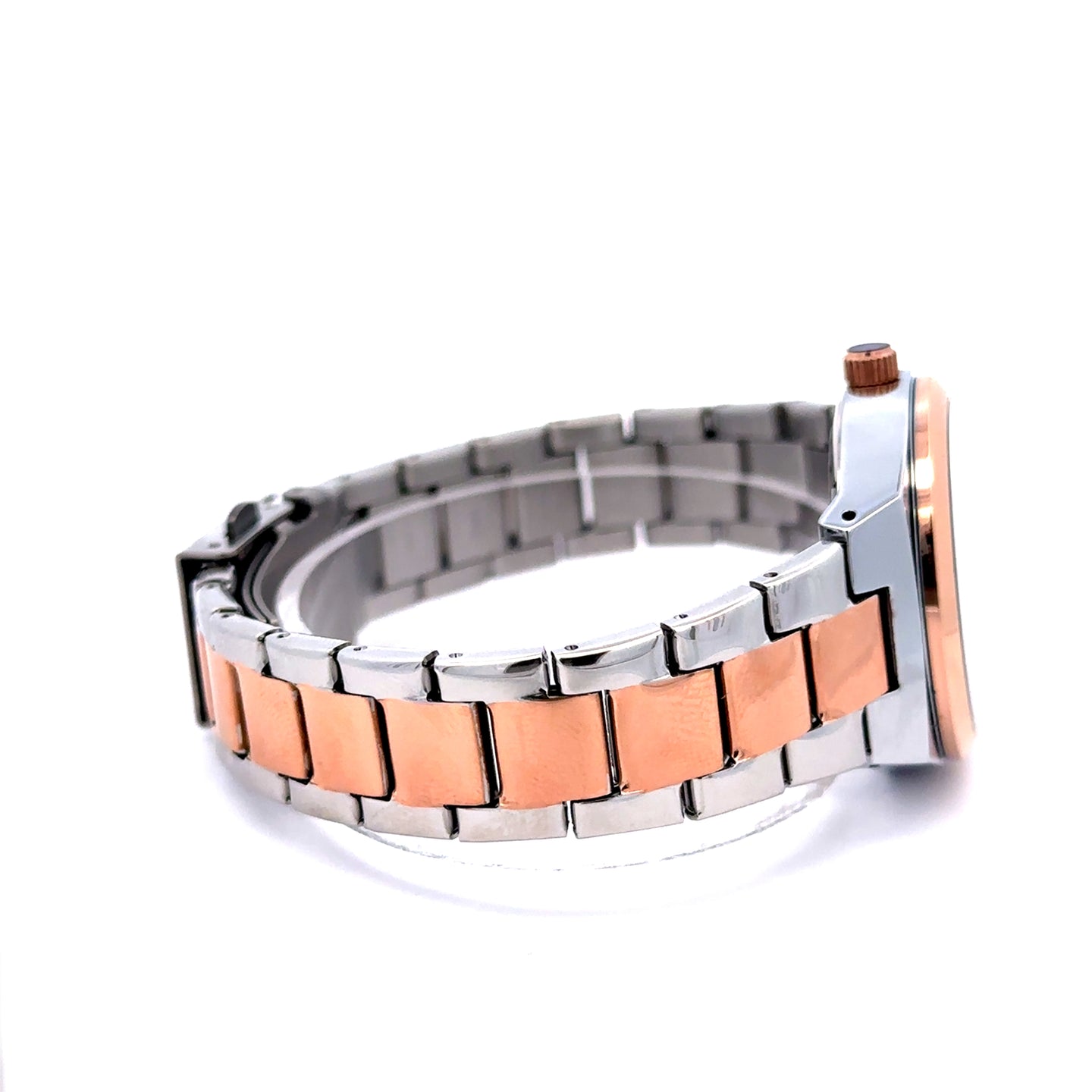 ELTHAR ALLOY TT ROSE GOLD STAINLESS ICED OUT MENS WATCH I 5519129