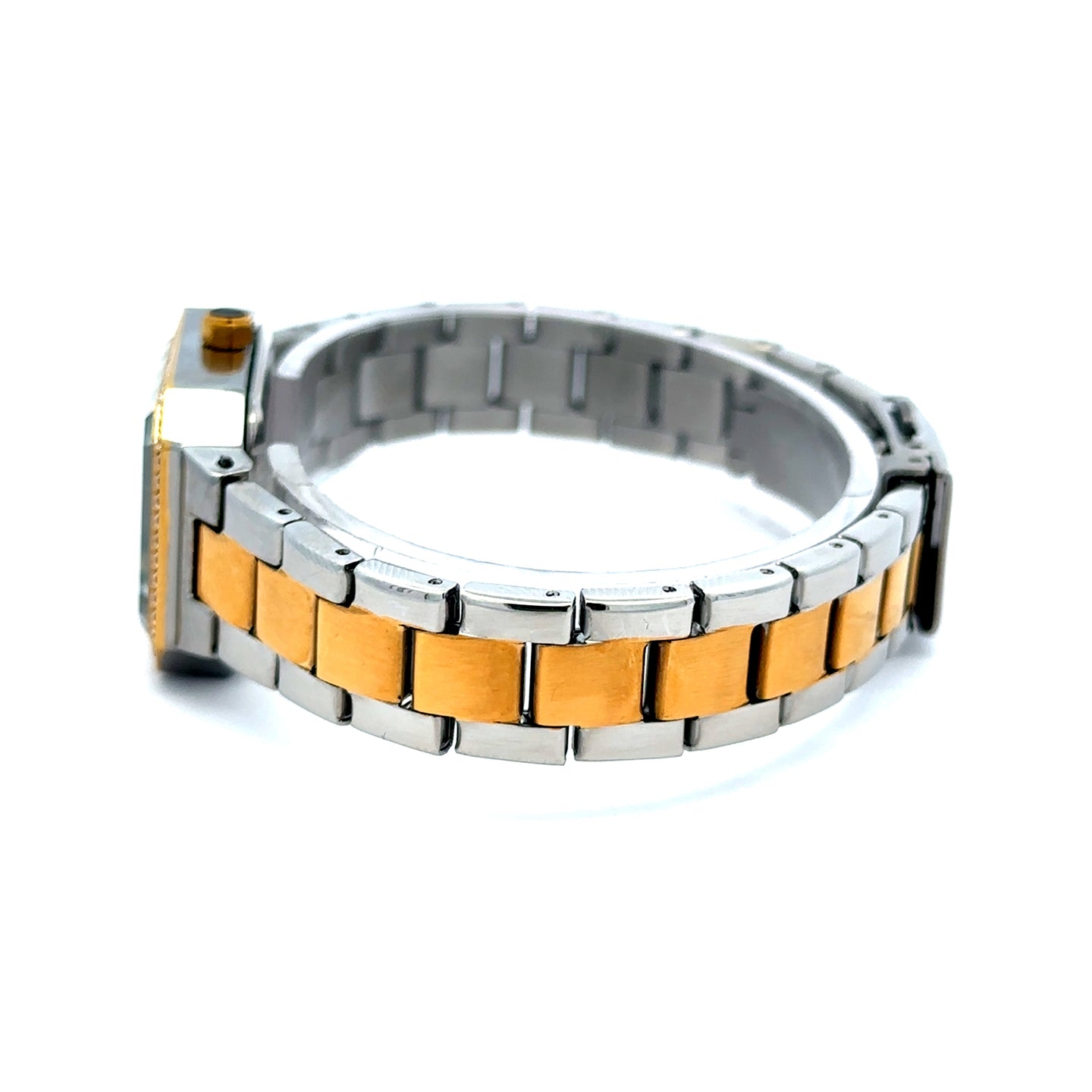 TRIV ALLOY GOLD BLACK STAINLESS ICED OUT MENS WATCH I 551978